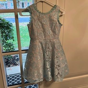 Beautiful turquoise lace dress size 8